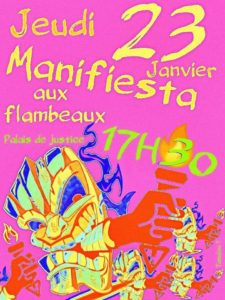 Manif Aux flambeaux chambéry